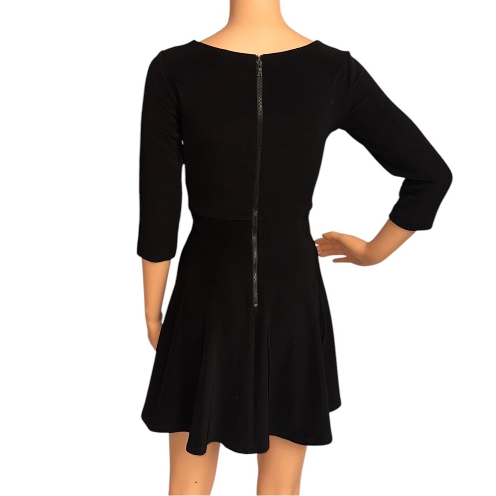 Alice + Olivia ~ Women’s 3/4-Sleeve Black Bodycon Shift Dress ~ Size 0 - Picture 7 of 12